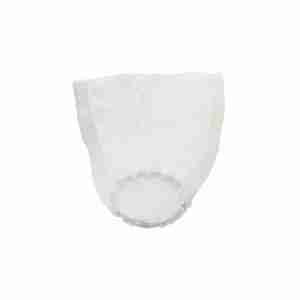 Una bolsa blanca sobre fondo blanco.